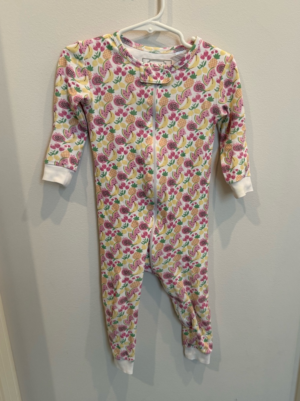 Lila & Hayes Fruit Print Pima Cotton Zipper Pajamas 18-24M